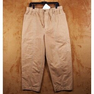 LEMAIRE Pants Mens Size 50 Terracotta Cotton Elastic Waistband Fatigue Pant $635